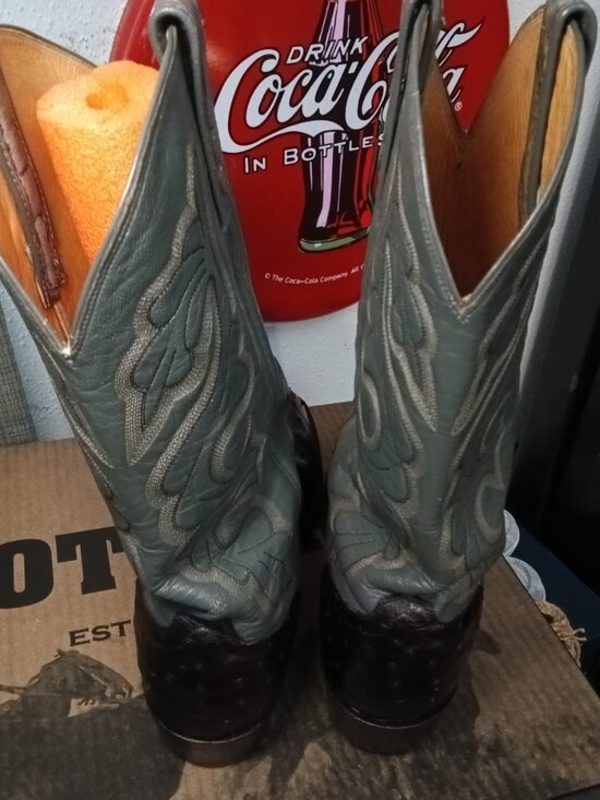 El Dorado Cowboy Boots, Full Quill Ostrich, Size 12D main image 6
